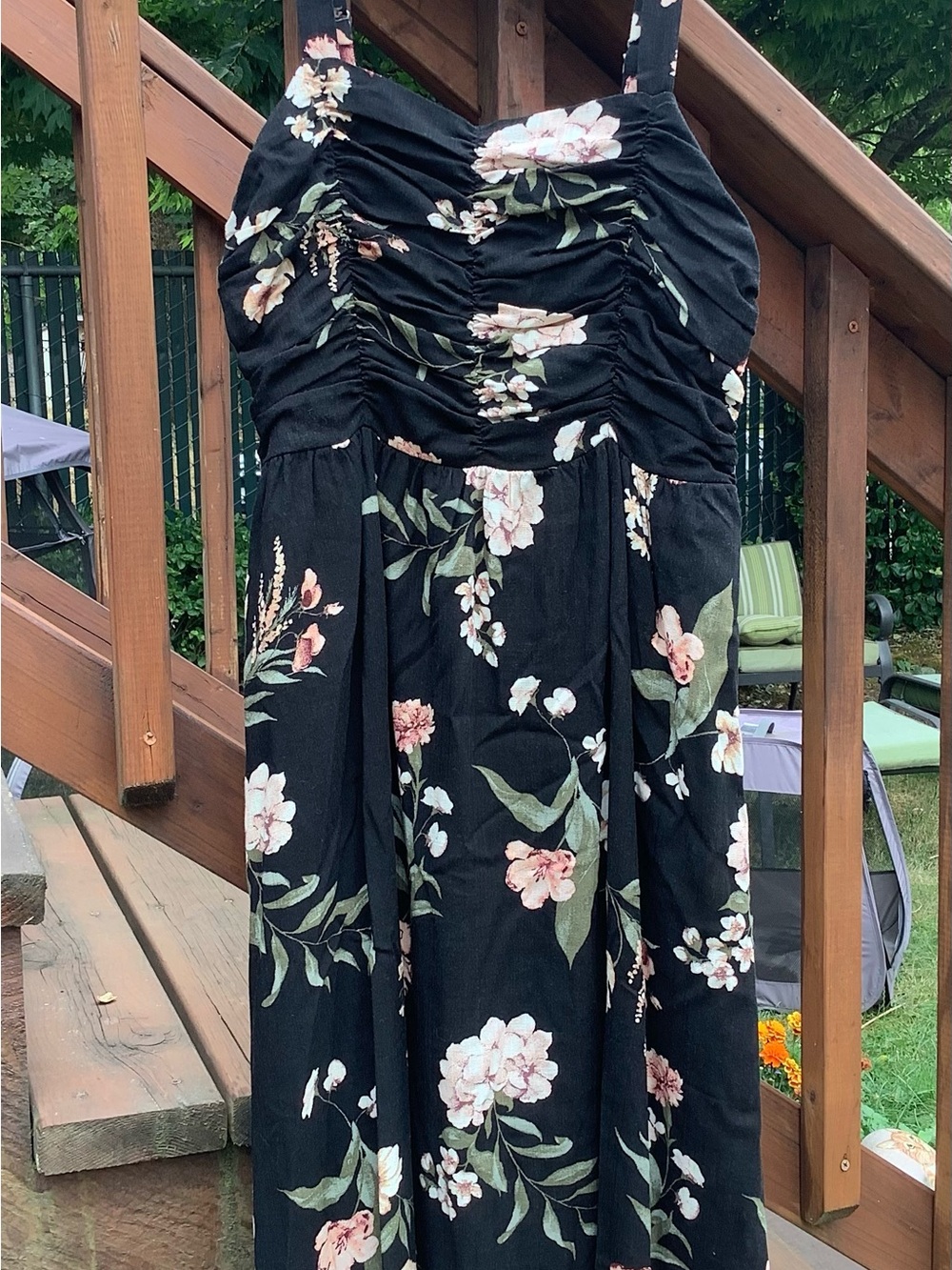 Floral Black Dress